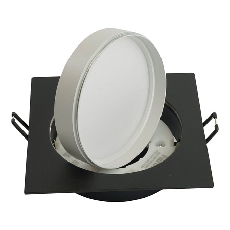 Светильник встраиваемый Feron DL506 потолочный GX53 черный + белый квадрат - фото