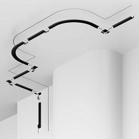 Шинопровод встраиваемый под гкл 9,5 мм 1 м levity Technical Busbar trunkings Levity TRX184-121B - фото