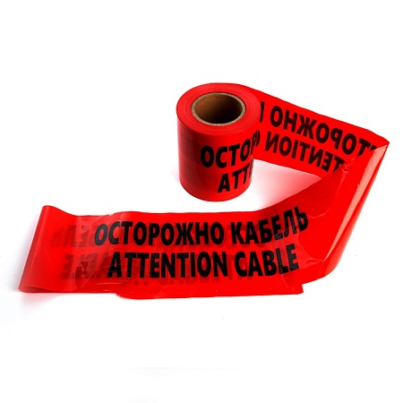 Лента сигнальная, 150мм*100 м,90mic, STEKKER красный INTP10-150-100 - фото