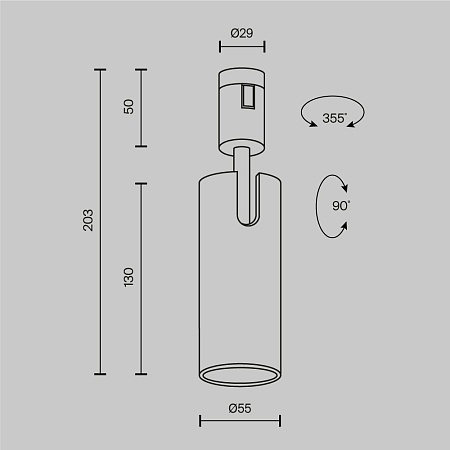 Трековый светильник Technical TR144-1-12W3K-W-BS - фото