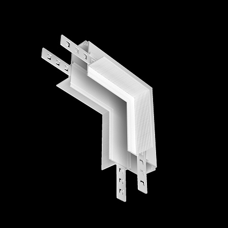 Коннектор угловой внутренний Exility встраиваемый под ГКЛ 12,5мм, белый - фото