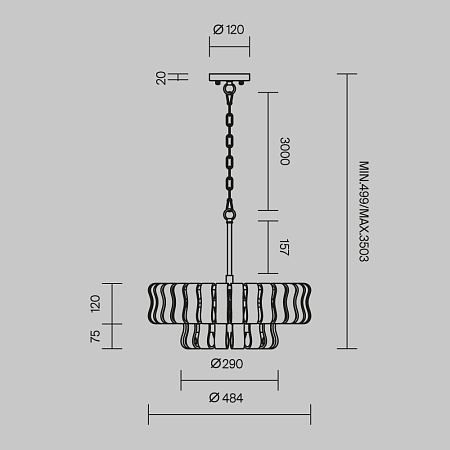 Подвесной светильник Maytoni MOD538PL-05MG - фото
