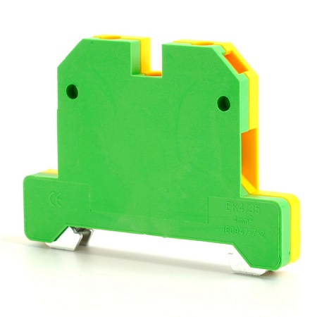 LD551-4-40 ЗНИ Зажим наборный изолированный (винтовой) 4,0 мм2 (JXB 4),  желтый,зеленый - фото