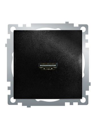 Розетка HDMI 2.1, Type A  (механизм), STEKKER GLS00-7118-05, серия Катрин, черный - фото