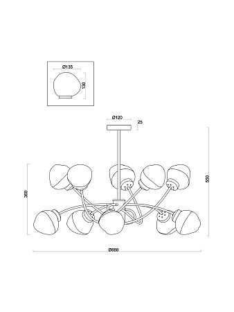 Люстра Freya FR8017PL-10MG - фото