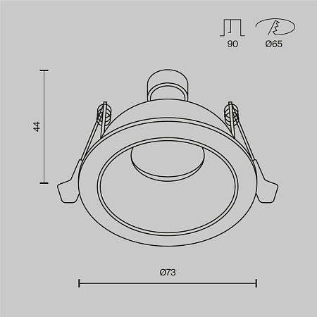 Встраиваемый светильник Technical DL126-GU10-WB - фото