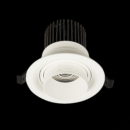 Св-к встр. Zoom Белый LED 1*12W 4000K 960Lm Ra90 15°-60° IP20 D115xH95 170-240V ST701.548.12 - фото