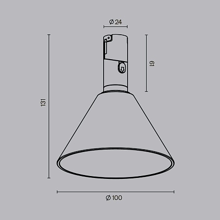 Трековая система Technical гибкая на стену чёрная 150x150x150 TS-Z-150-TR206-1-3W3K-B