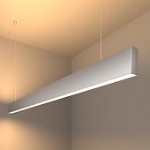 Линейный светодиодный подвесной двусторонний светильник 128см 50Вт 3000K серебряный 101-200-40-128 Elektrostandard Pro