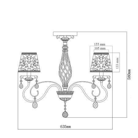 Люстра потолочная MW-Light Августина 419010805 - фото