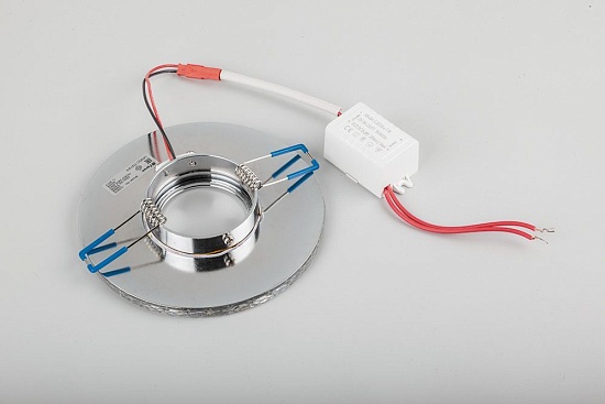 Светильник встраиваемый с белой LED подсветкой Feron CD970 потолочный MR16 G5.3 прозрачный - фото