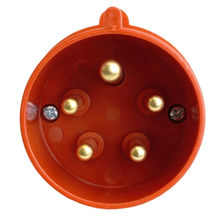 Вилка прямая ST-025 32А 380В 3P+PE+N IP44, PPG32-025-44, Stekker - фото