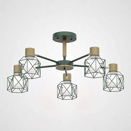 Потолочная Люстра Corf B3 Green 5 Lamps Imperiumloft 189483-26 - фото