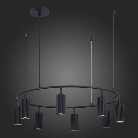 Светильник подвесной ST-Luce Черный/Черный GU10 8*5W 4000K SL1213.403.08 - фото