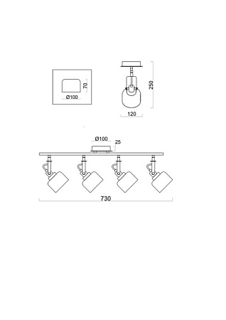 Спот Freya Evette FR5042CW-04B - фото