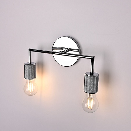 Бра Rh Utilitaire Double Sconce Silver Imperiumloft 123265-22 - фото