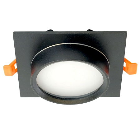 Светильник встраиваемый Feron DL505 потолочный GX53 черный квадрат IP44 - фото