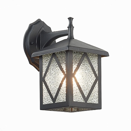 Светильник уличный настенный ST-Luce Черный/Черный, Прозрачный E27 1*60W SL084.411.01 - фото