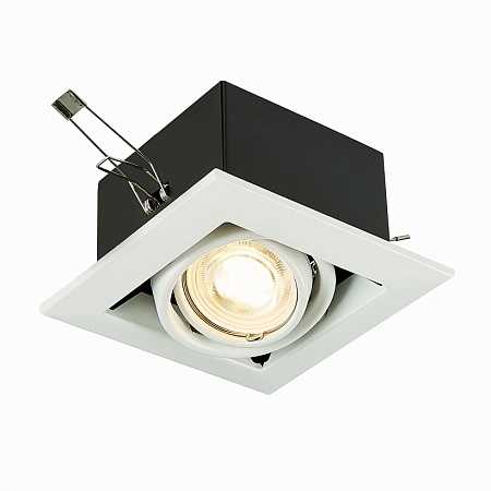 Св-к встр. Черный, Белый GU10 1*50W IP20 L126xW126xH70 220V Без ламп ST250.558.01 - фото