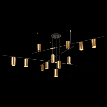 Светильник потолочный ST-Luce Черный/Латунь GU10 12*7W SL1206.402.12 - фото