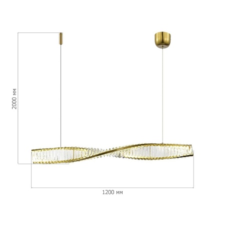Светильник подвесной ST-Luce Латунь/Прозрачный LED 1*21W 4000K SL6205.313.01 - фото