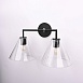 Бра Rh Utilitaire Funnel Shade Double Sconce Black Imperiumloft 123266-22 - фото