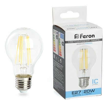 Лампа светодиодная Feron LB-620 Шар E27 20W 175-265V 6400K - фото