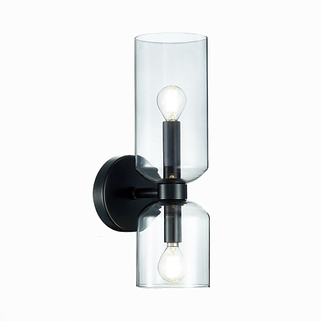 Бра ST-Luce Черный/Дымчатый E14 2*40W SL1180.401.02 - фото