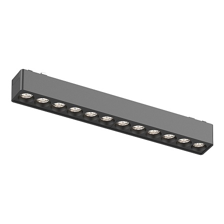 Магнитный трековый светильник Черный LED 1*12W 3000K 710Lm Ra>90 36° IP20 L230xW26xH24 ST673.436.12 - фото