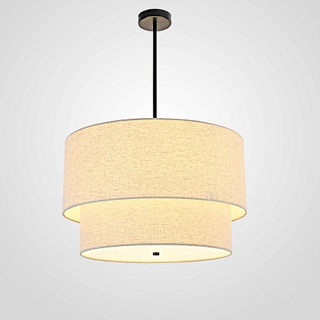 Люстра Rh Two-Tier Round Shade Linen Imperiumloft 75148-22 - фото