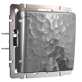 Розетка влагозащ. с зазем. с защит. крышкой и шторками серебряный W1271206