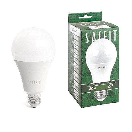 Лампа светодиодная SAFFIT SBA8040 Шар E27 40W 230V 6400K - фото