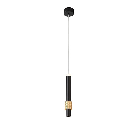 Светильник подвесной ST-Luce Черный, Анодированный золотой/Черный LED 1*6W 3000K SL1591.403.01 - фото