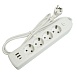 Удлинитель 4-местный c/з 3x1 мм2, 1,8 м, 250В, 10А, 2USB+1Type-C 2,4А, серия Home plus, белый STEKKER HM08-43-02 - фото