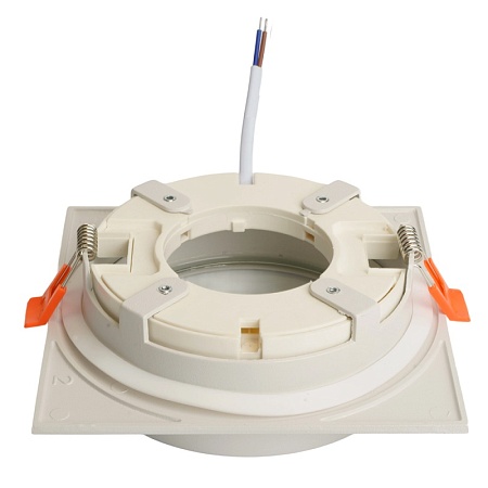 Светильник встраиваемый Feron DL705 потолочный GX70 белый квадрат IP44 - фото