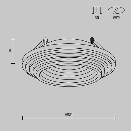 Встраиваемый светильник Technical Gyps Modern DL004-1-01-W-1 - фото