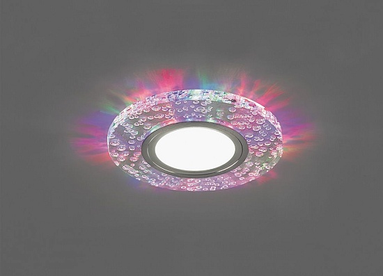 Светильник встраиваемый с белой LED подсветкой Feron CD953 потолочный MR16 G5.3, прозрачный - фото