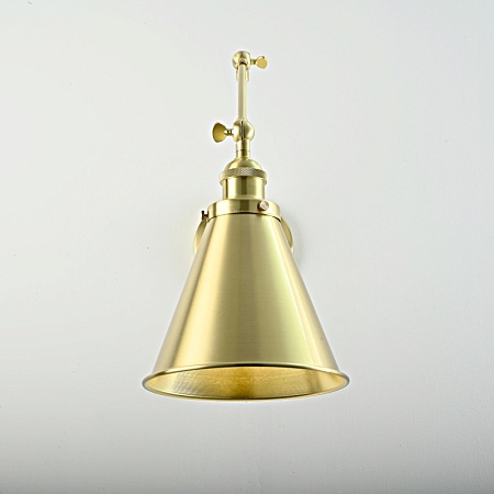 Бра Gloce Cone Shade Loft Industrial Metal Tall Gold Imperiumloft 74698-22 - фото