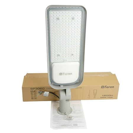 Светодиодный уличный консольный светильник Feron SP3060 150W 6400K 100-265V/50Hz, серый - фото