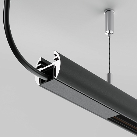 Шинопровод 2м подвесной круглый basity, черный Technical Busbar trunkings Basity TRX172-R-112B - фото