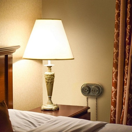 Рамка на 2 поста бронза WL70-frame-02 - фото