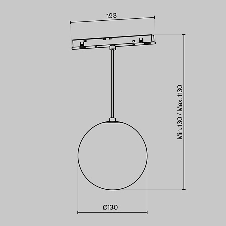 Трековая система Technical накладная магнитная чёрная 200x200x200 TS-Z-200-TR039-2-5W4K
