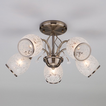 Потолочный светильник Eurosvet 30026/5 античная бронза - фото