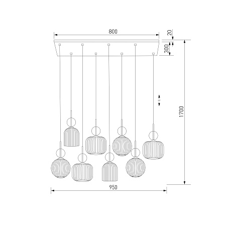 Подвесной светильник TK Lighting 11045 Sophia Cognac - фото
