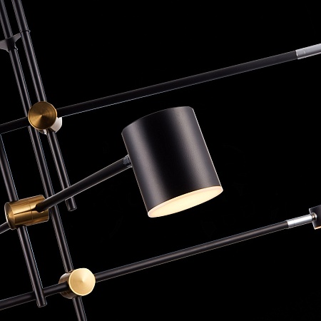 Светильник потолочный ST-Luce Черный, Латунь/Черный LED 6*5W 3000K SL1604.432.06 - фото