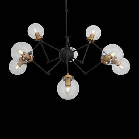 Люстра потолочная ST-Luce Черный, Золото/Прозрачный E27 8*40W (из 2-х коробок) SL234.402.08 - фото