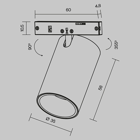 Трековый светильник Technical FOCUS LED TR187-1-5W2.7K-M-BW - фото