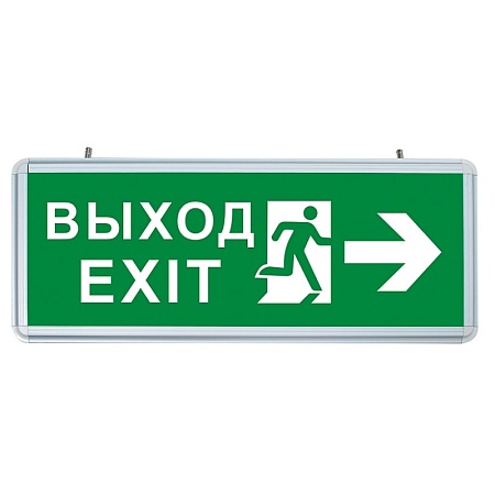 Светильник аккумуляторный, 6 LED/1W 230V,AC/DC  зеленый 355*145*25 mm, серебристый, EL56 - фото