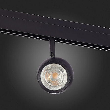 Магнитный трековый светильник Черный LED 1*10W 3000K 470Lm Ra>80 36° IP20 L120xW50xH176 ST355.436.10 - фото