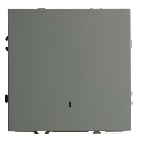 Выключатель 1-клавишный c индикатором (механизм), STEKKER, 250В, 10А, серия Эмили, RSW10-5101-10, платиново-серый, soft touch - фото